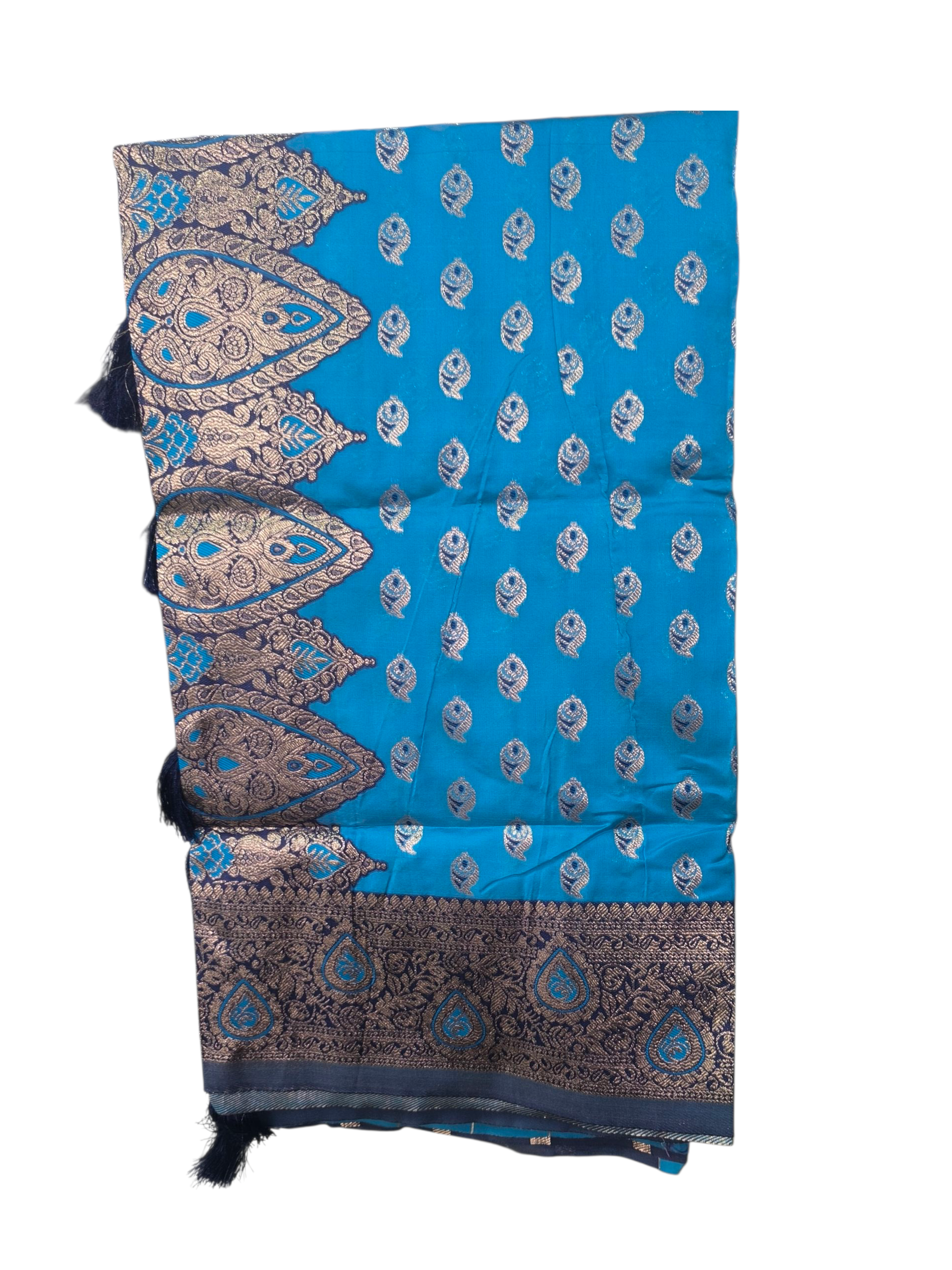 Scs-1580 kanjivaram Bright blue saree