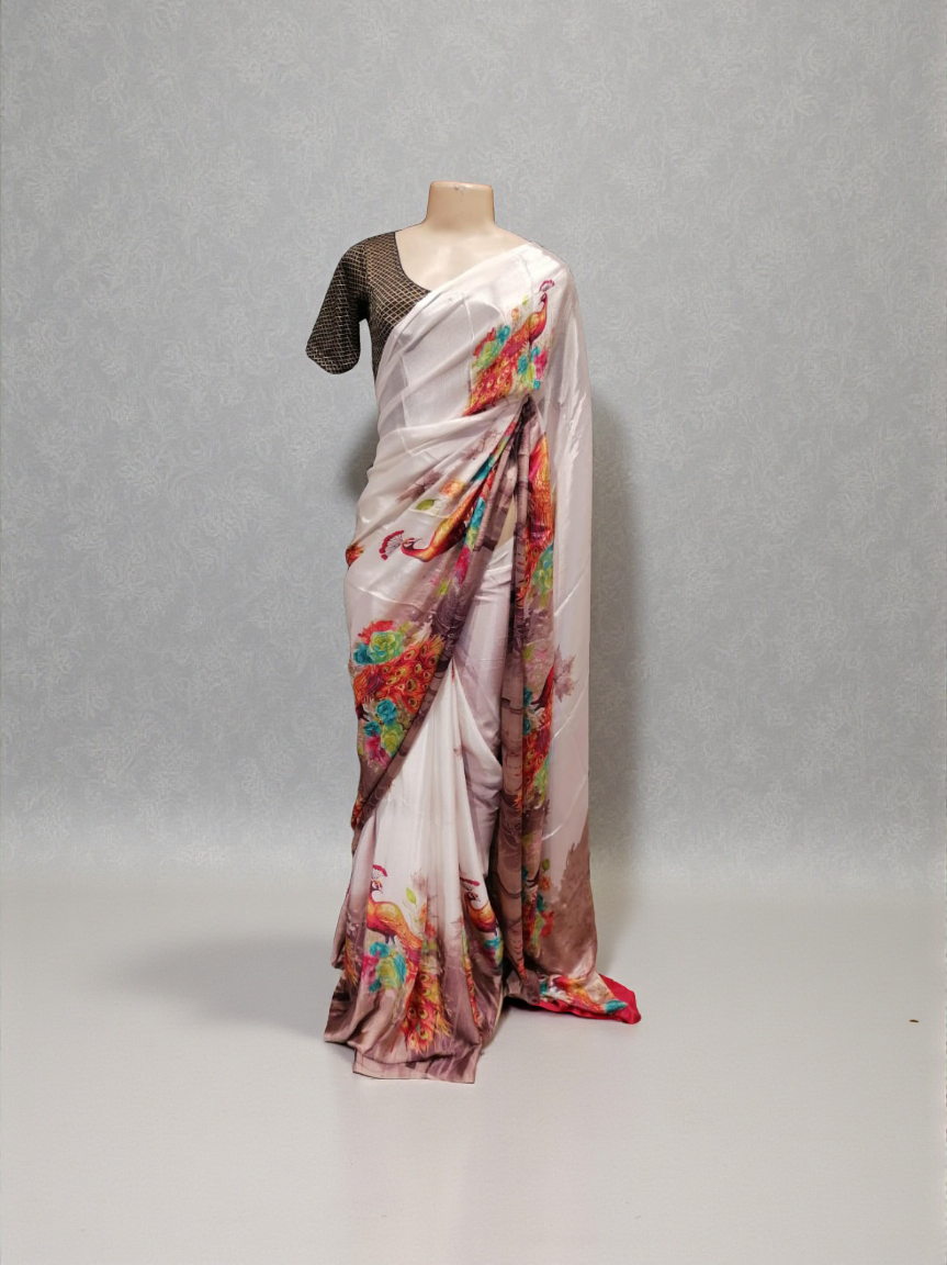 SCS 0400 peacock saree